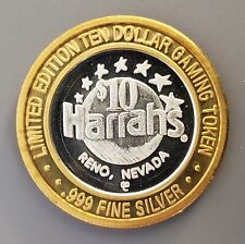 Harrah's Reno Nevada Genie Skier Limited Edition $10 Silver Strike Gaming Token picture