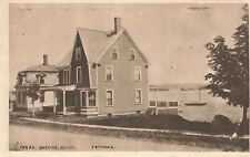 Vintage Postcard Castine Maine Cottages shorefront houses boat photo picture