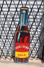 1951 Royal Crown Soda RC Bottle Diecut Tin Metal Sign by Nehi Corporation picture