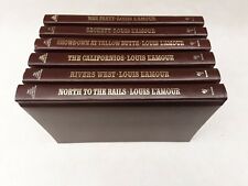 Louis L'Amour Leatherette Six Book Lot. One Book Unusual Misprint Reverse Cover picture