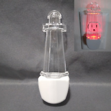 Lighthouse Night Light - Plug In - Beach Decor - Works - Red Glow Light picture