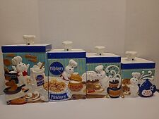 DANBURY MINT The Pillsbury Doughboy Canister Collection 4pc with Lids picture