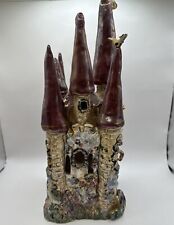 Rambling Rose Castle With Tile Base Clay Works 2000 Blue Sky Collectors Item picture