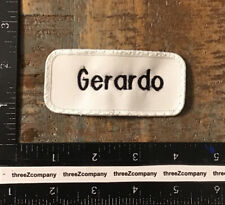 Vintage Gerardo Name Tag Company Work Uniform Patch Badge White picture