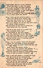 Old 1910s Arts & Crafts Postcard Old Pal Poem Be Merry For Tomorrow You May Die picture