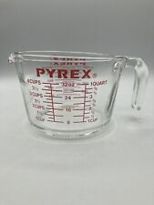 Vintage PYREX 532 4-Cup 1-Quart 1 litre Red Lettering Glass Measuring Cup USA. picture