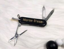 Vintage Morse Deisel Locomotive Engine Builders Knife Pocket Keychain Multitool picture