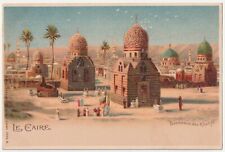 1904~Le Caire Cairo Egypt~Tombs of Khalifs~Khalifa City of Dead~Antique Postcard picture