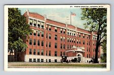 Jackson MI-Michigan, Foote Hospital, Antique, Souvenir Vintage c1924 Postcard picture