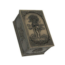Gaia Greek Mother Earth Goddess Bronze Finished Trinket Box picture