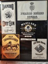 Lot Of 5 E.E. Williamson Lockport Ny Antique Alcohol Labels Original Buffalo  picture