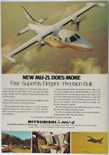 Vintage 1974 Mitsubishi MU-2 L Aircraft Print Ad picture