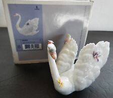 Beautiful Retired Lladro Figurine Titled White Swan With Flowers, No. 6499, MINT picture