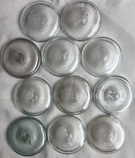 Lot of 11 Glass Ball Jar Lids -  10 clear, 1 blue - never used, original box picture