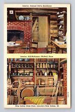 Lincoln's New Salem IL-Illinois, Interior Of Store Residence, Vintage Postcard picture
