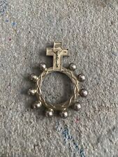 Christian Artifact Cross INRI Italy Metal 2 Inches x 1.5 Crucifix picture