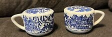 Vintage Blue Willow Ware by Royal China Salt and Pepper Shakers Blue and White picture