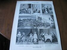 1898 Art Print - CHINESE CULTURE Street Scene BARBER SHOP Shoe Repair TEA China picture