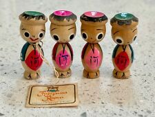 Vintage Kokeshi Wooden Dolls from Fujiyama Room  w/Northwest Orient Airlines Tag picture