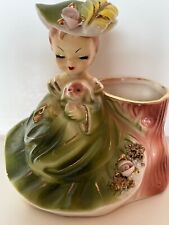 Vintage CONSCO Marilyn Exclusives Girl with a Puppy  Planter Original Label picture