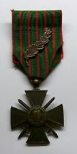 WW I French Croix de Guerre Medal War Cross with Palm 14-18 w/o Pin picture