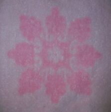 Vintage Cannon Royal Family Pink Floral Snowflake Sculpted Cotton Hand Towels 5 picture