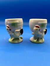 Set Of 2 Japan Chick Chicken Egg Cups Egg Holders Vintage MCM Porcelain picture