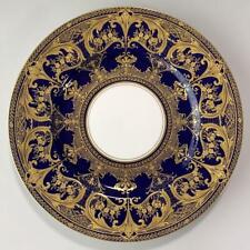 Royal Worcester Plate Cabinet Cobalt Blue & Gold Ceramic England Antique Vintage picture