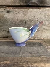 Vintage Franz Butterfly Teacup, Purple Papillon Daffodil Flowers - No Saucer picture