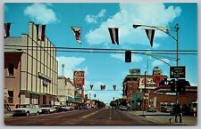 Winnemucca Nevada Downtown City Streetview Old Cars Chrome UNP Postcard picture