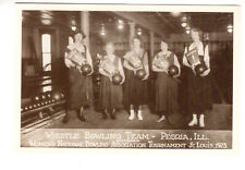 Postcard: Whistle Bowling Team, Peoria, IL (Illinois) - repro of photo picture