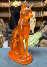 RARE ANCIENT EGYPTIAN ANTIQUES Statue Goddess Bastet Cat Of Amber Stone Egypt BC picture