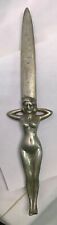 1945 WWII Souvenir Naked Woman Cast Aluminum Letter Opener Propeller TOE CHIP picture
