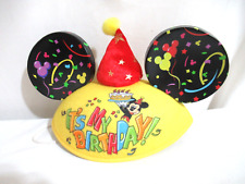 Disney Mickey Mouse It's My Birthday Confetti Ears Felt Hat One Size picture