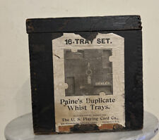 Vintage 1900 Paine's Duplicate Whist-16 Tray Set-With Box-US Playing Card Co. picture