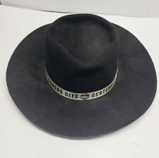 1850 - 1950 Kansas City Centennial Souvenir Black Felt Hat  Size 7 1/4 picture