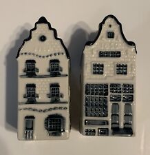 2 KLM Airlines Bols Blue Delft Porcelain Amsterdam Mini House #12 and #3 EMPTY picture