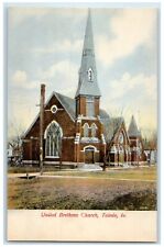 c1910's United Brethren Church Toledo Iowa IA Unposted Antique Postcard picture