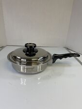 Americraft Cookware Stainless 1qt Small Skillet Pan With Lid 9” picture