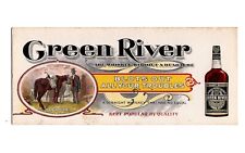 Green River WHISKEY Ink BLOTTER Black Americana Vintage 1899 picture