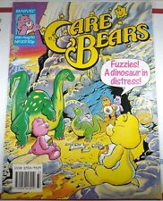 🌈🐻 CARE BEARS #201 MARVEL COMICS UK 1990 SCARCE HTF Get Along Gang dinosaur picture