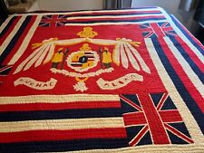 1940 antique hand stitched  hawaiian flag quilt picture