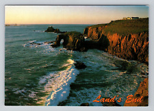 Postcard 4x6 Lands End Cornwall England Sunset Crashing Waves United Kingdom UK picture
