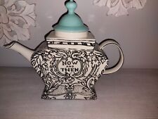 Anthropologie Molly Hatch Whimsical Sketched Story Teapot Now And Then Ceramic  picture