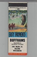 Matchbook Cover Buffhams Racine's Oldest Store Racine, WI picture