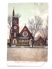 Coldwater, Michigan Postcard St. Mark’s Church 1947 picture