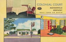 Madisonville Kentucky, Colonial Court Motel Advertising, Vintage Postcard picture