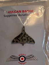 RAF Association Wings Appeal Enamel Vulcan  Lapel Pin Badge 24mm Brand New picture