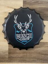 Busch light Always Cold Large Bottle Cap Metal Beer Sign Man Cave Bar Decor  picture