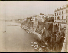 Carlo Brogi, Italy, Sorrento, Marina coll' Hotel Tramontano, vintage alb picture